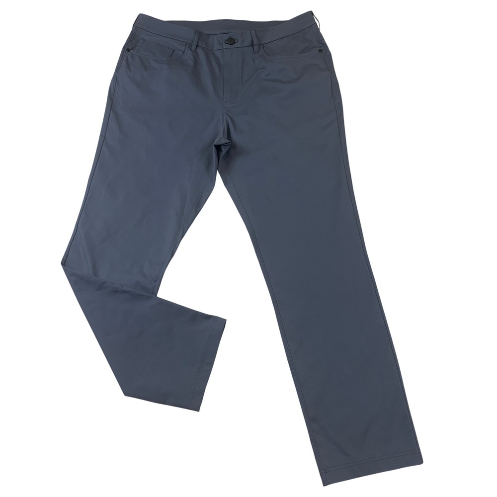 Public Rec Workday Pant Men 34x32 Grey Blue Slate Straight Leg Performance Chino
